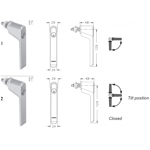 Schuco Replacement Window Handles